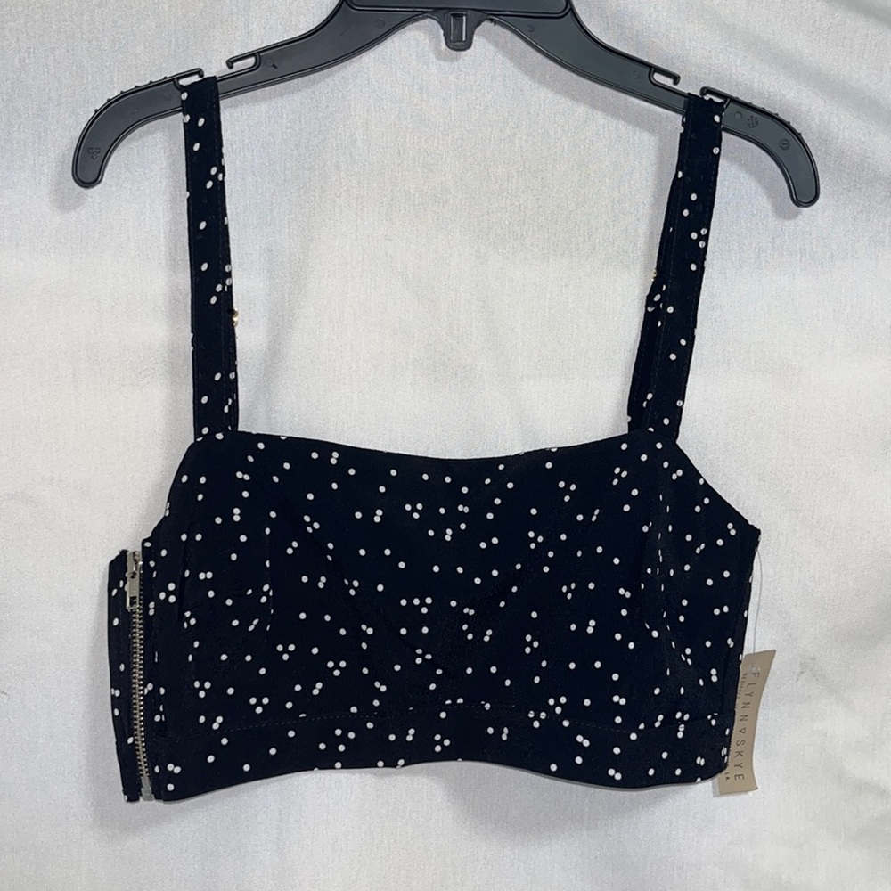 Flynn Skye alexis polka dot crop top XS